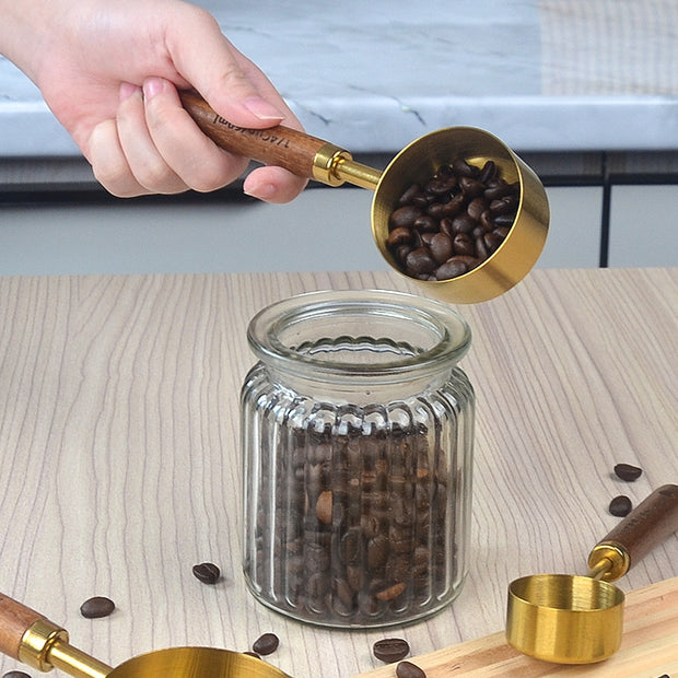 Wooden Measuring Cups and Spoons