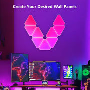 Triangle LED Light Panels, RGBIC Gaming Lights for Gaming Setup, Music Sync for Gaming Room