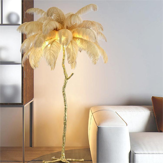 Ostrich Feather Floor Lamp