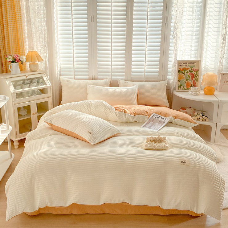 Seersucker Fabric Bedding Set