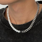 Chain & Pearl Necklace