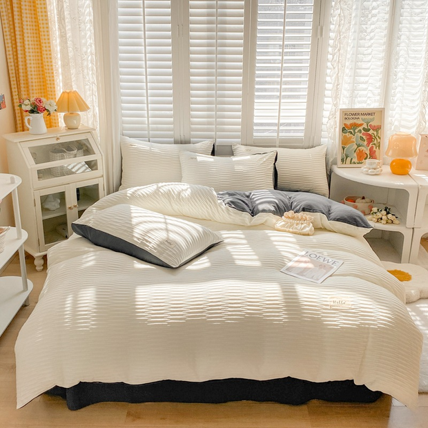 Seersucker Fabric Bedding Set