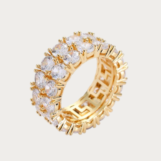 Gold Double Row Ring