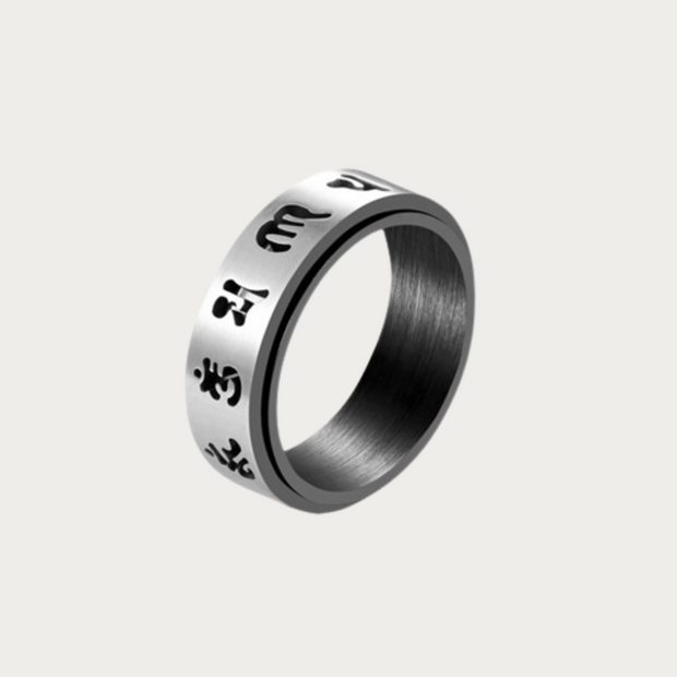 Rotating Titanium Mantra Ring