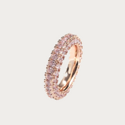 Rose Gold 3 Row Prong Ring