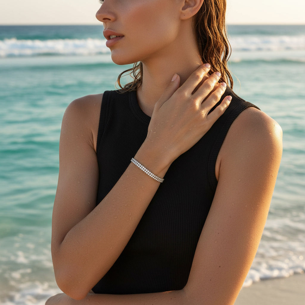The Classic 6.00 CTW White Gold Round Tennis Bracelet