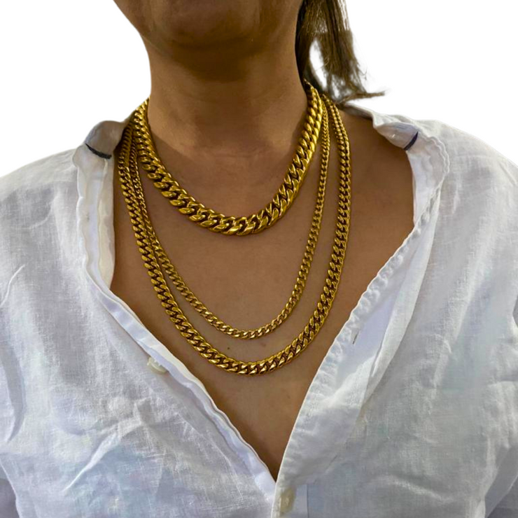 8mm Miami Cuban Chain-Gold