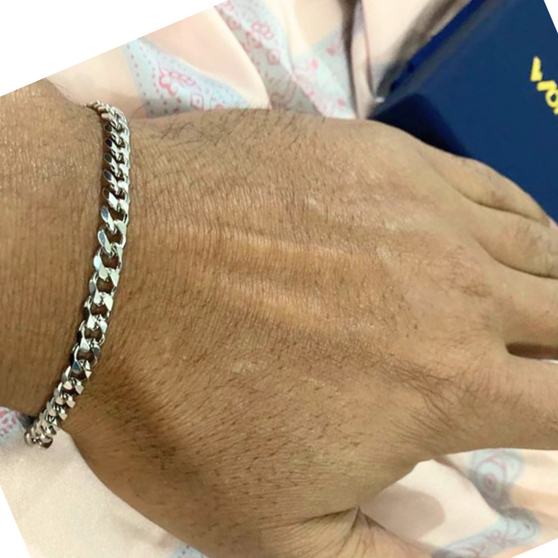5mm Silver Cuban Bracelet