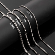 Silver-Tone Titanium Chain Necklace