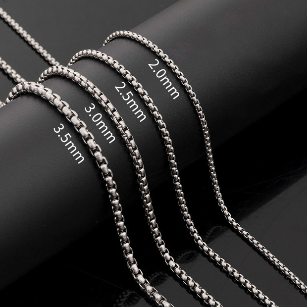 Silver-Tone Titanium Chain Necklace