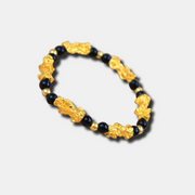 Garnet Lucky Pixiu Wealth Bracelet