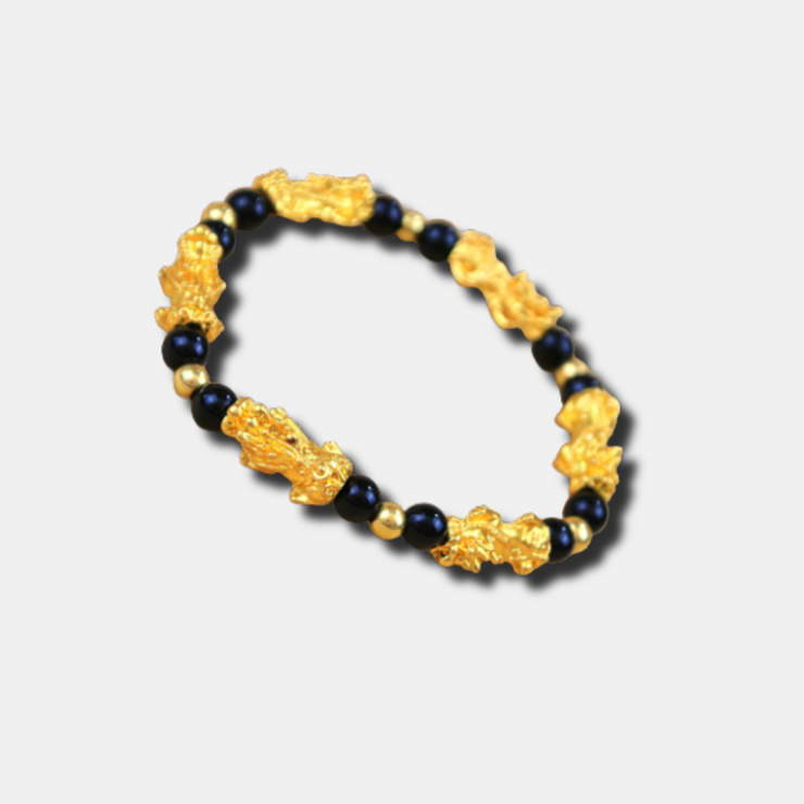 Garnet Lucky Pixiu Wealth Bracelet