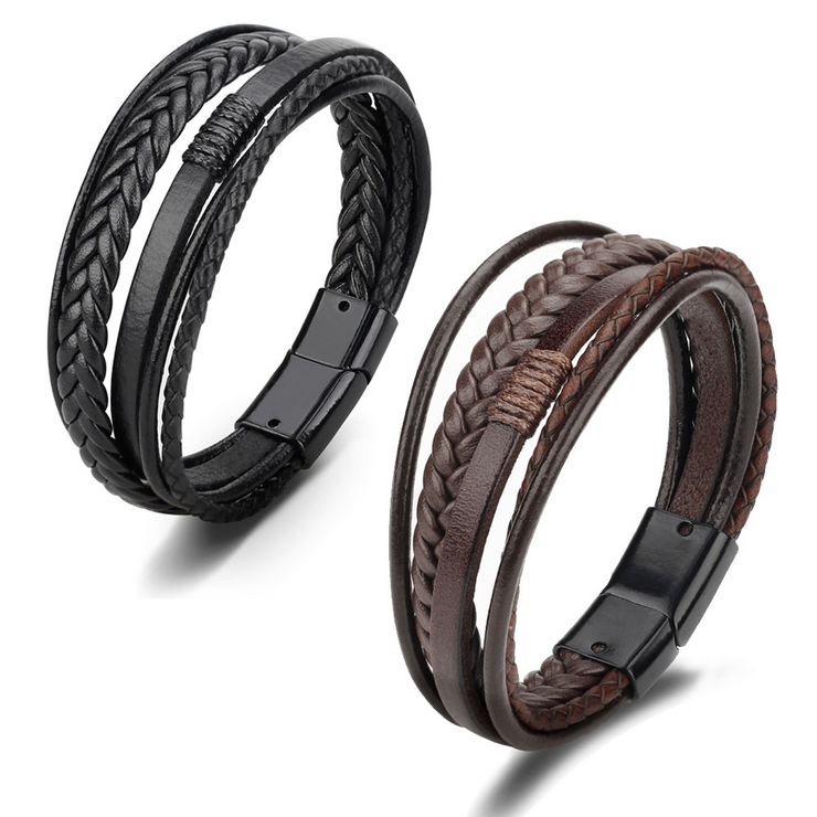 Retro Ethnic Hand-Woven Rope Leather Bracelet