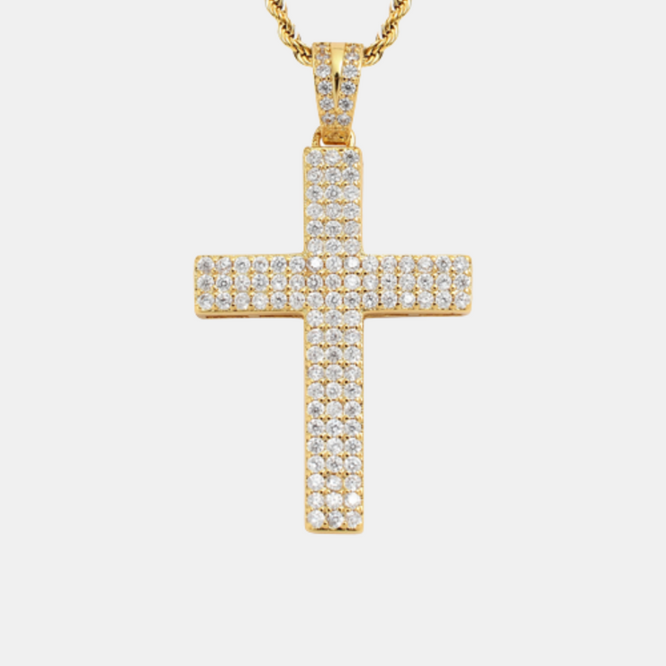 Baguette Cross Pendant Necklace