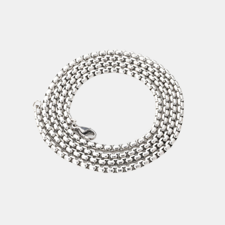 Silver-Tone Titanium Chain Necklace