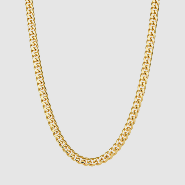 8mm Miami Cuban Chain-Gold