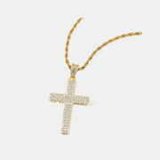 Baguette Cross Pendant Necklace