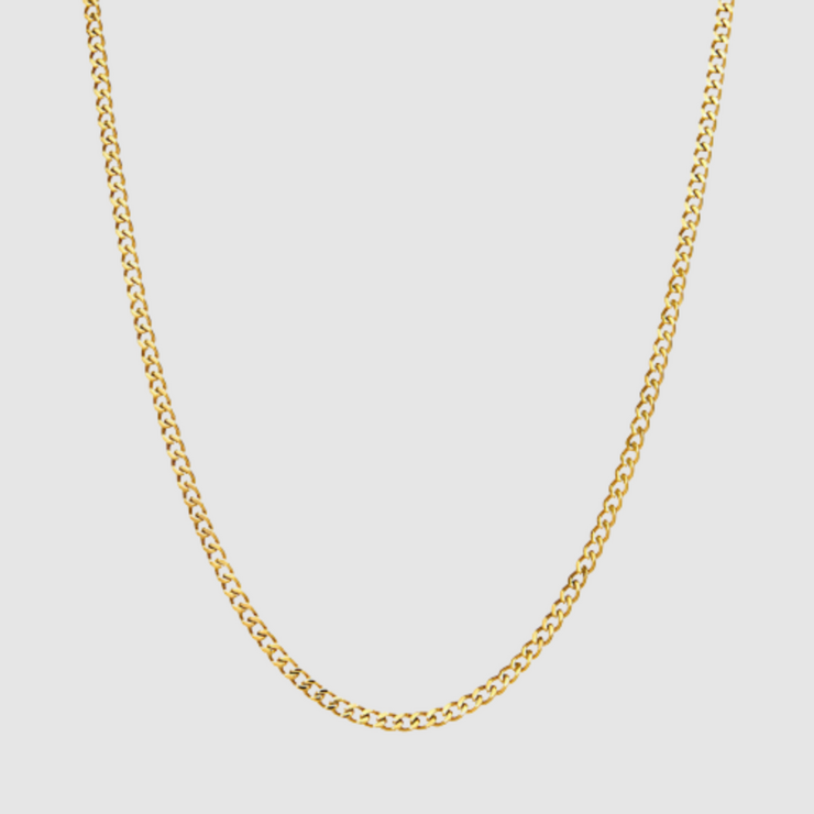 3mm Gold Cuban Chain