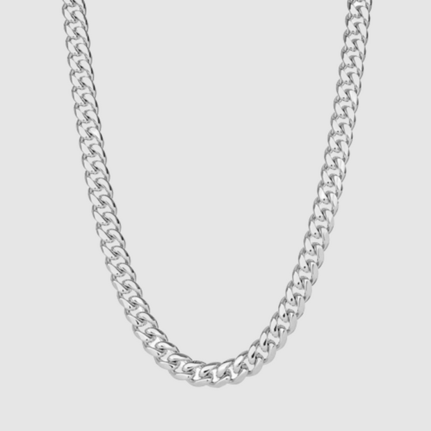 10mm Cuban Link Chain Silver