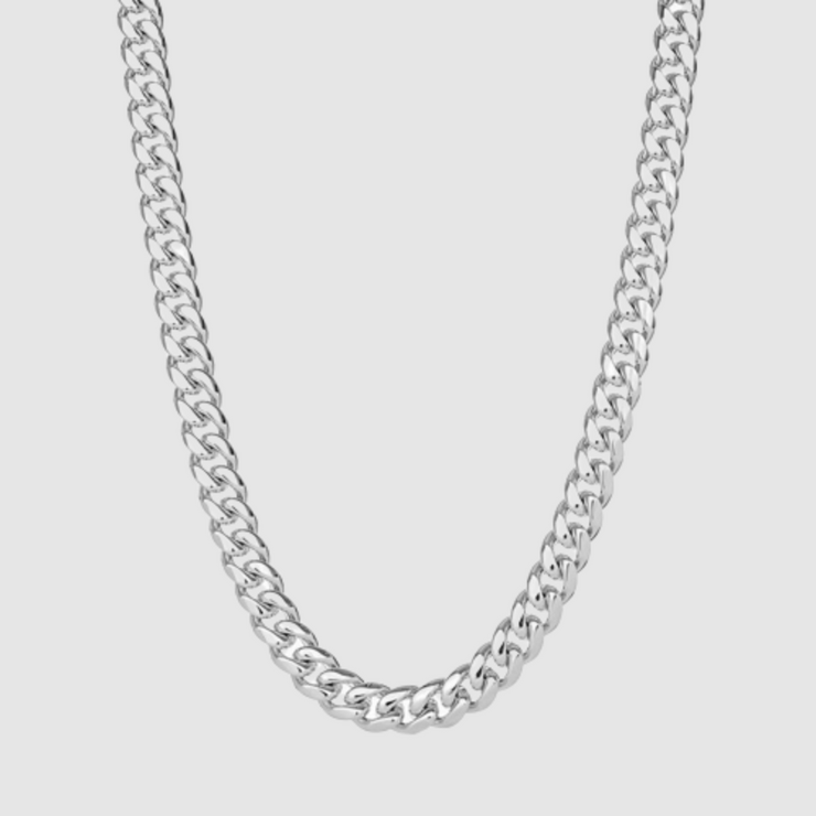 10mm Cuban Link Chain Silver