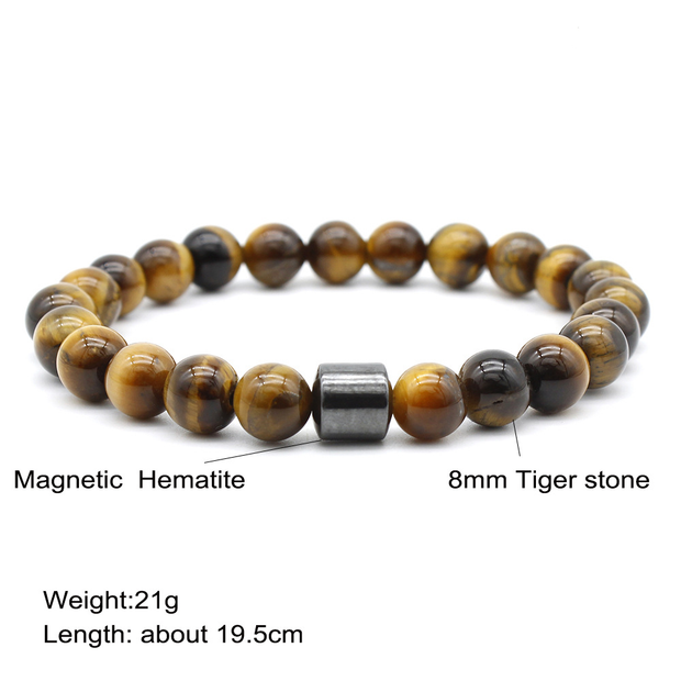 Stone Beaded Magnetic Bracelet