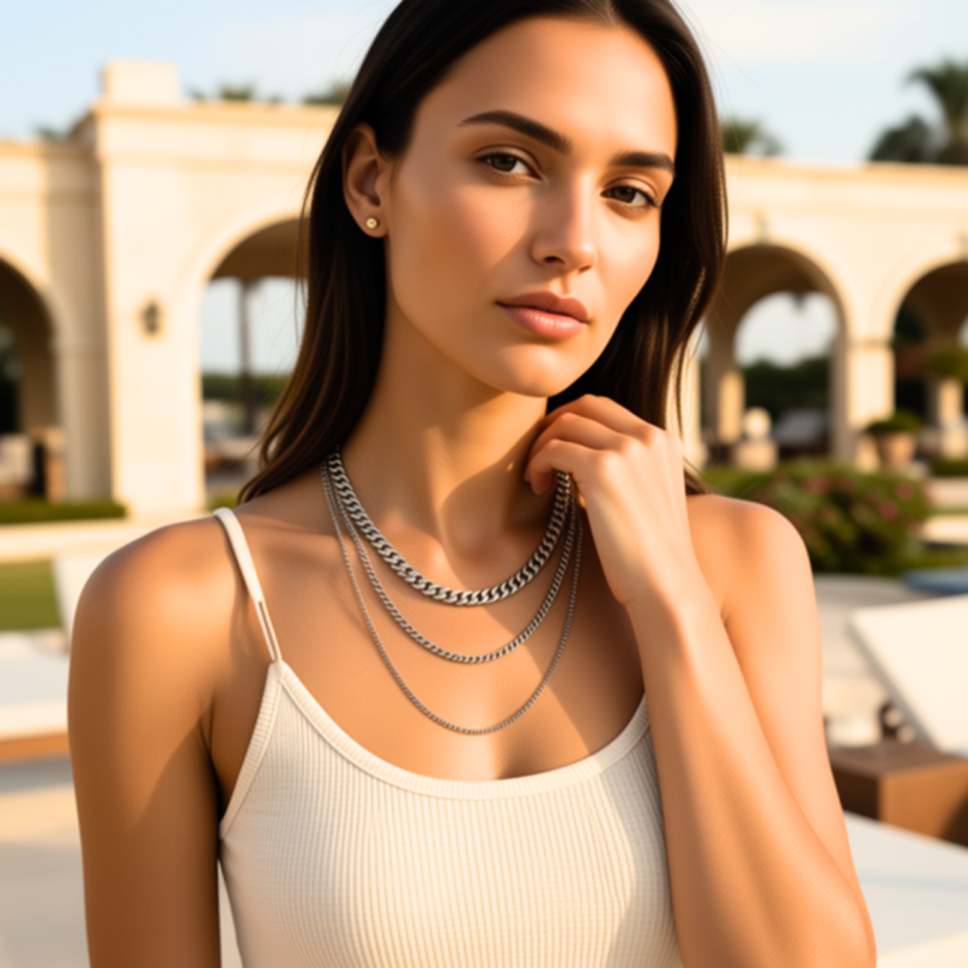 Classic Silver Cuban Link Chain Necklace (5mm)