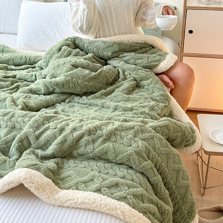 Warm Blanket Imitation Wool Thicken Flannel Blankets