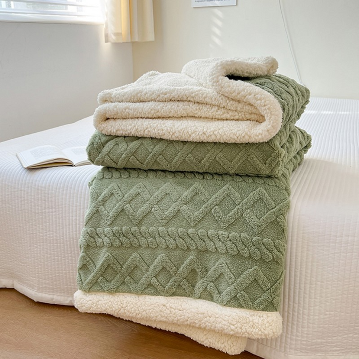 Warm Blanket Imitation Wool Thicken Flannel Blankets