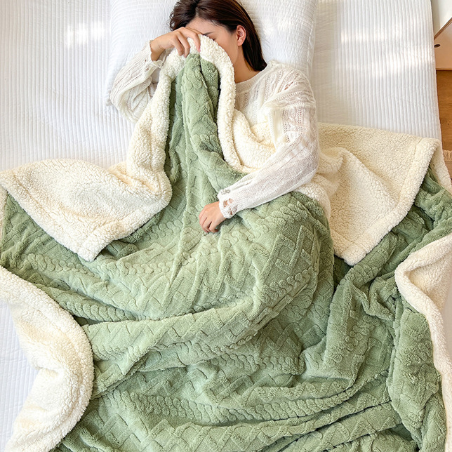 Warm Blanket Imitation Wool Thicken Flannel Blankets