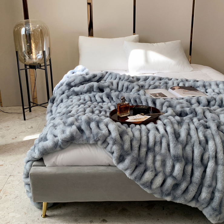 Faux Rabbit Fur Winter Blanket