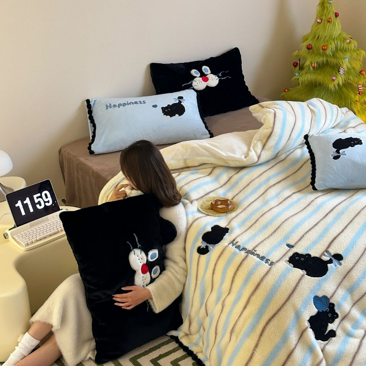 Furry Friends Cartoon Bedding Set