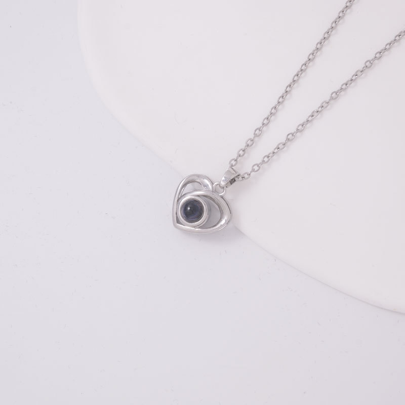 Personalized Heart Photo Projection Necklace