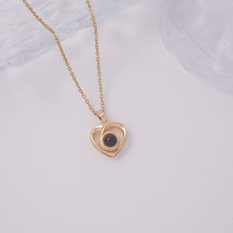 Personalized Heart Photo Projection Necklace