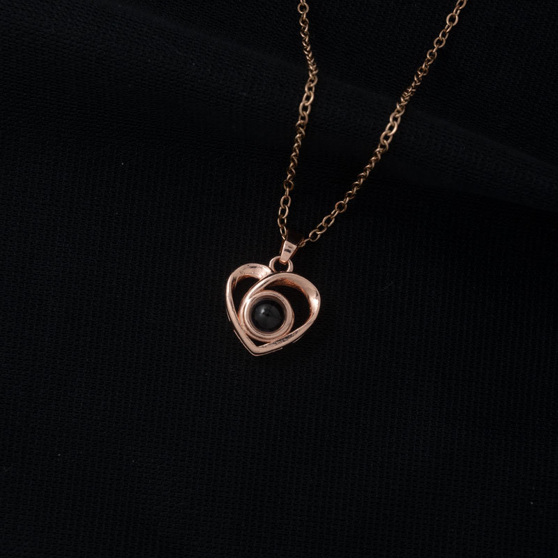 Personalized Heart Photo Projection Necklace