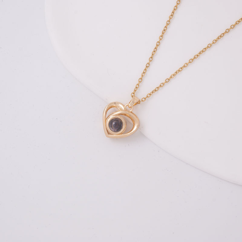 Personalized Heart Photo Projection Necklace