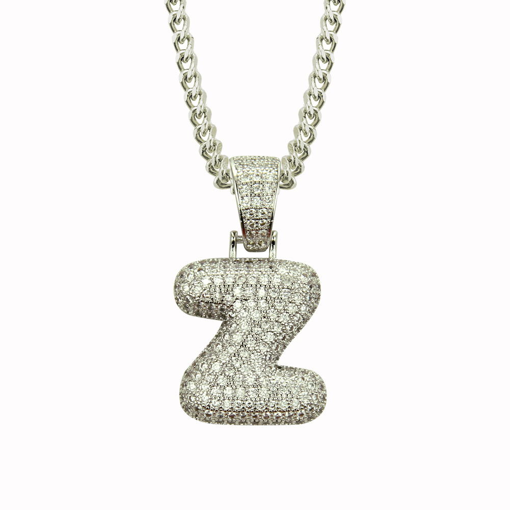 ICY Bubble Letter Initial Pendant