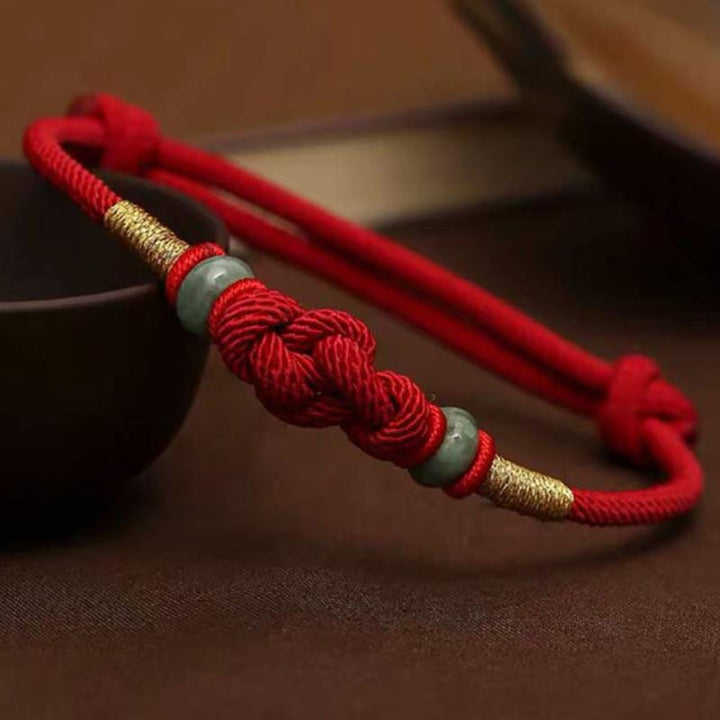 Luck and Fortune Knot Jade Bracelets for Couples