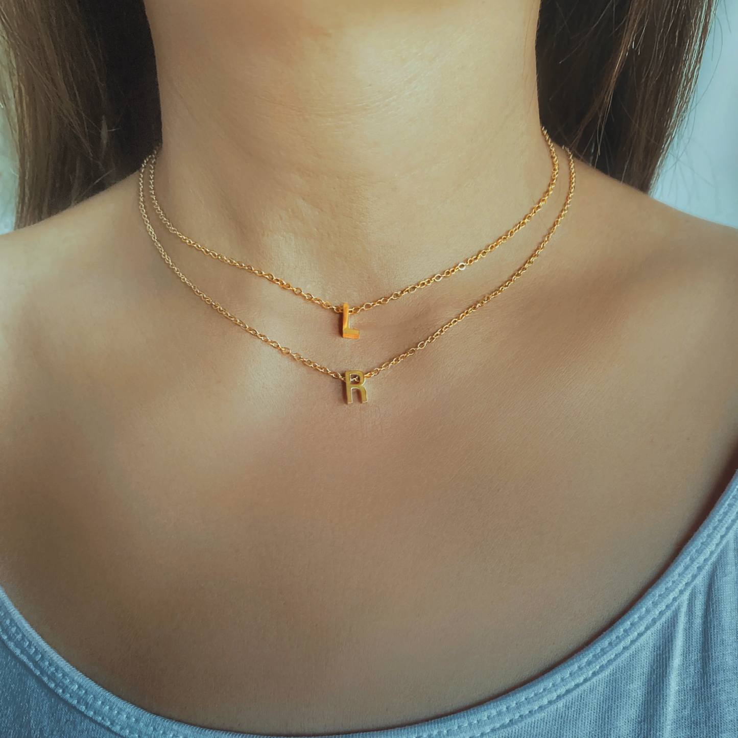 Tiny Initial Custom Letter Necklace