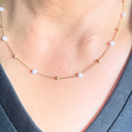 Simple Circle Pearl Chain