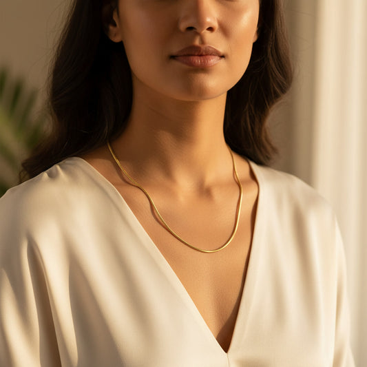 Women's 3mm Gold Snake Chain