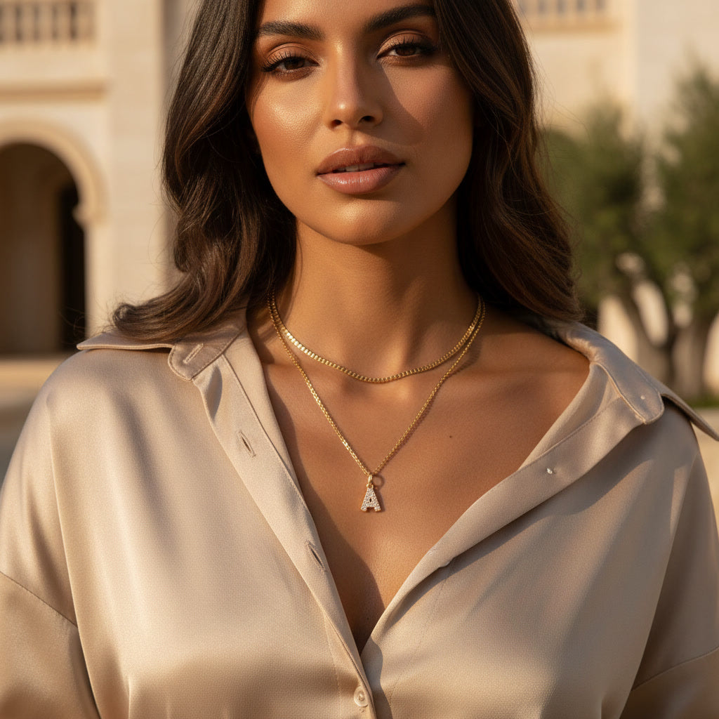 Iced Initial Necklace