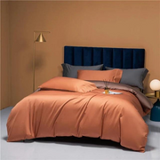 Prarie Orange Reversible Duvet Cover Set (Egyptian Cotton)