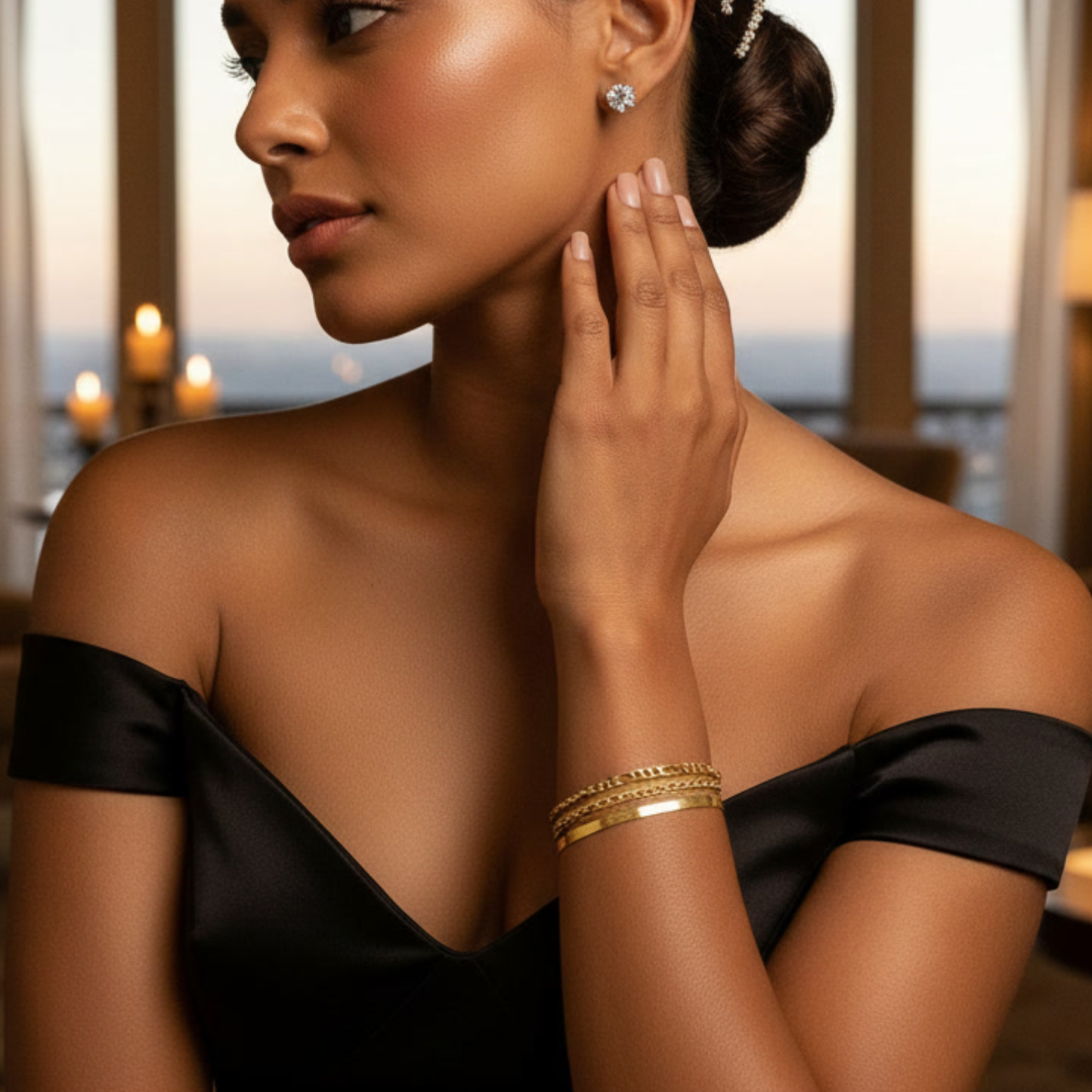 Dainty 3mm Figaro Chain Bracelet & Layering Stack