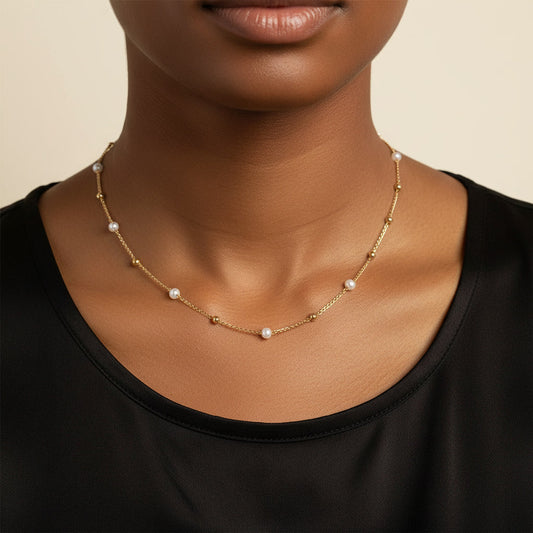 Simple Circle Pearl satellite Chain