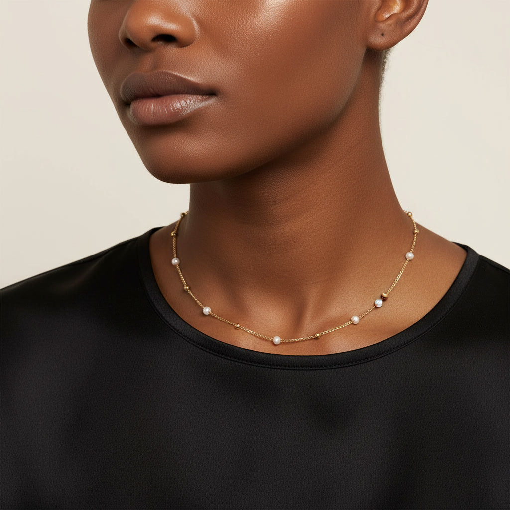 Simple Circle Pearl satellite Chain