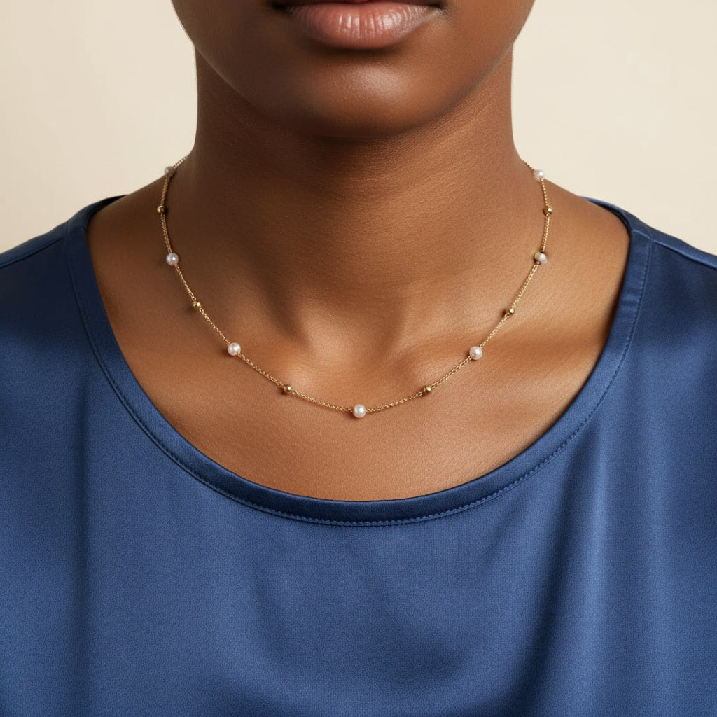 Simple Circle Pearl satellite Chain