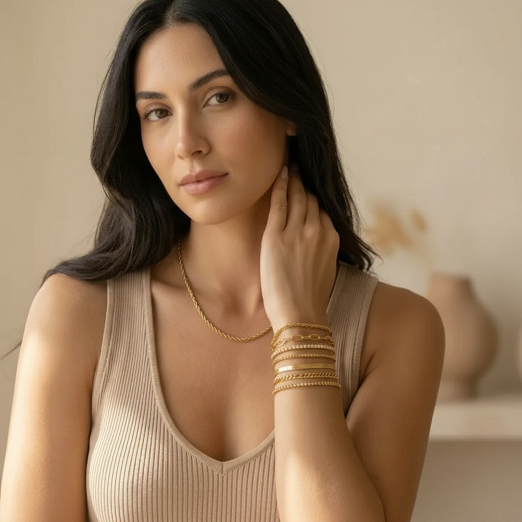 Sleek 3mm Herringbone Essentials Bracelet