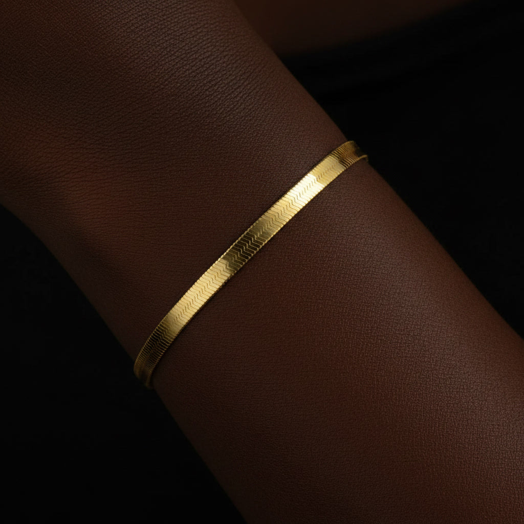 Sleek 3mm Herringbone Essentials Bracelet