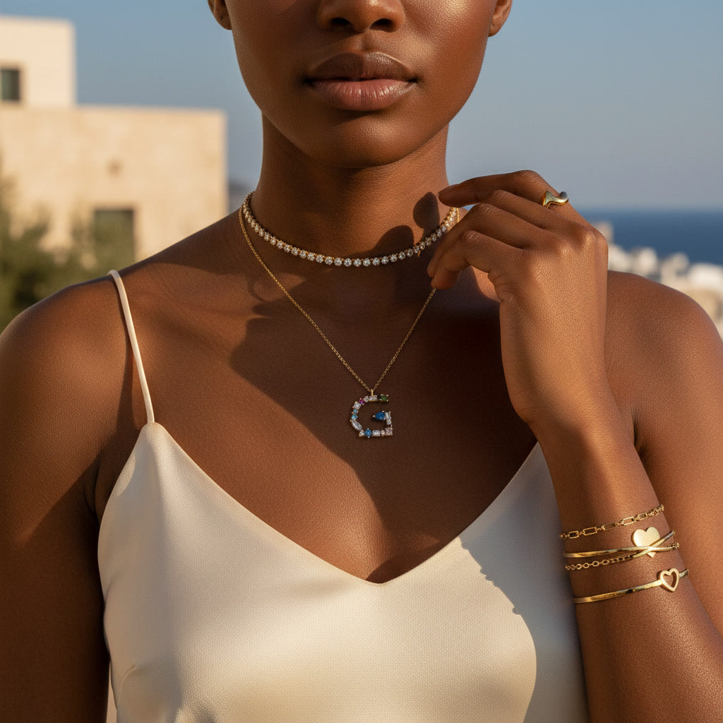 Spanish Initial Necklace