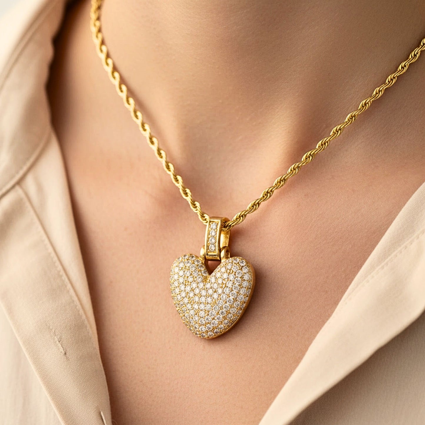 Personalized 3D Icy Bubble Letter Necklace – Tarnish Free Custom Initial Chain